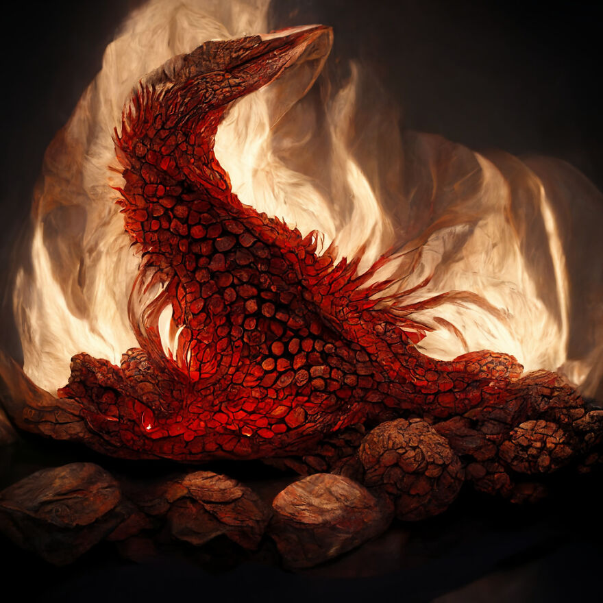 Here Are My 32 Pics Of Fantastic Worlds: Fire Realm That I Made With The Help Of AI