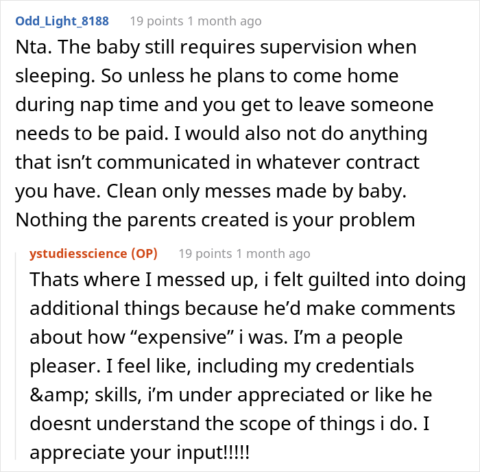 Babysitter Storms Off After Client Calls Her “Expensive” For Charging While Their Baby Sleeps Babysitter Storms Off After Client Calls Her “Expensive” For Charging While Their Baby Sleeps