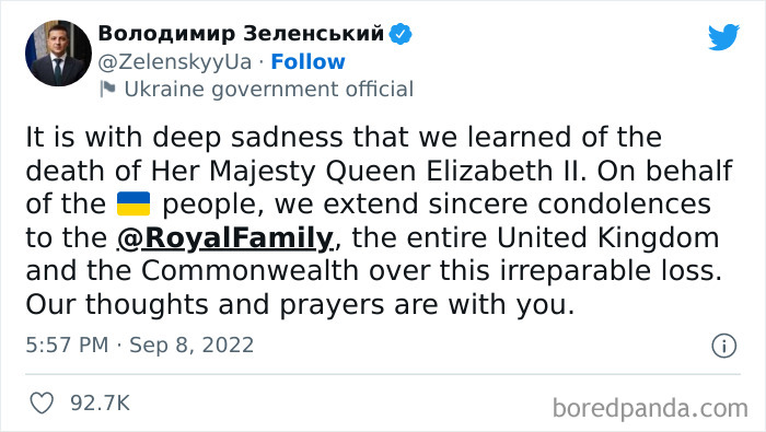 The World Reacts To Queen Elizabeth II’s Passing (50 Tributes) The World Reacts To Queen Elizabeth II’s Passing (50 Tributes)