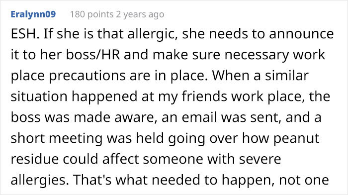 “Am I The Jerk For ‘Not Respecting’ My Coworker’s Peanut Allergy?” “Am I The Jerk For ‘Not Respecting’ My Coworker’s Peanut Allergy?”