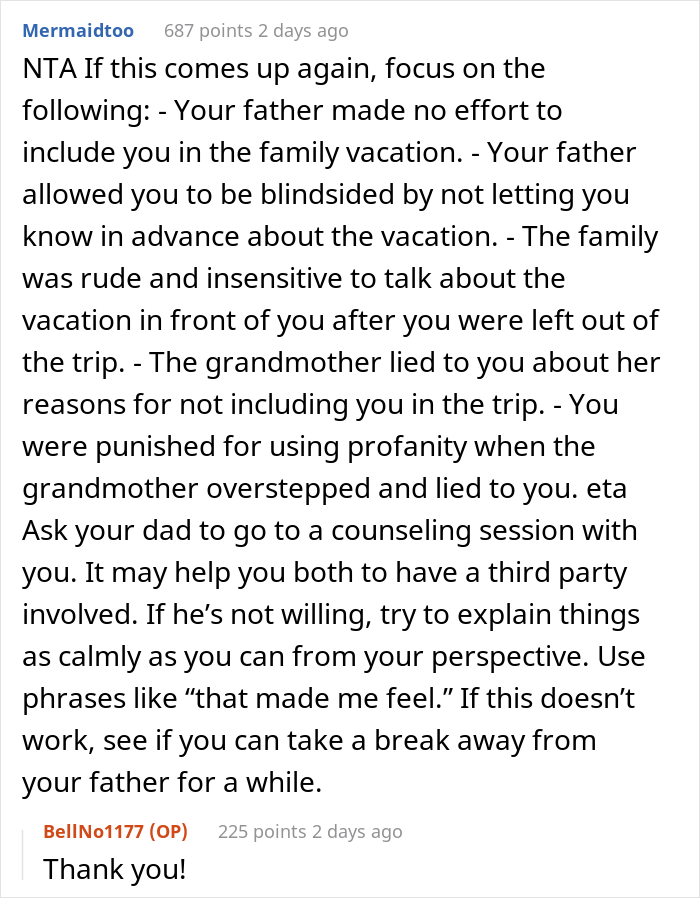 16 Y.O. Daughter Disappointed With Her Father As He Did Not Invite Her On His New Family’s Paris Vacation, Gets Called A Jerk