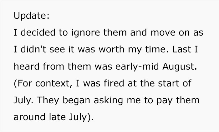 The Internet Is Fuming After This Employee Was Fired And Then Threatened With Legal Action For “Logging Hours Without Working” The Internet Is Fuming After This Employee Was Fired And Then Threatened With Legal Action For “Logging Hours Without Working”