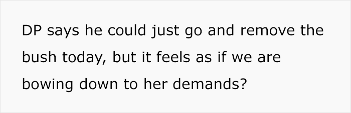 “This Is Likely To Look Ridiculous”: Petty Woman Complains About Neighbor’s Bush, Demands They Rip It Out Or She Will Put A Fence Around Her Front Drive “This Is Likely To Look Ridiculous”: Petty Woman Complains About Neighbor’s Bush, Demands They Rip It Out Or She Will Put A Fence Around Her Front Drive