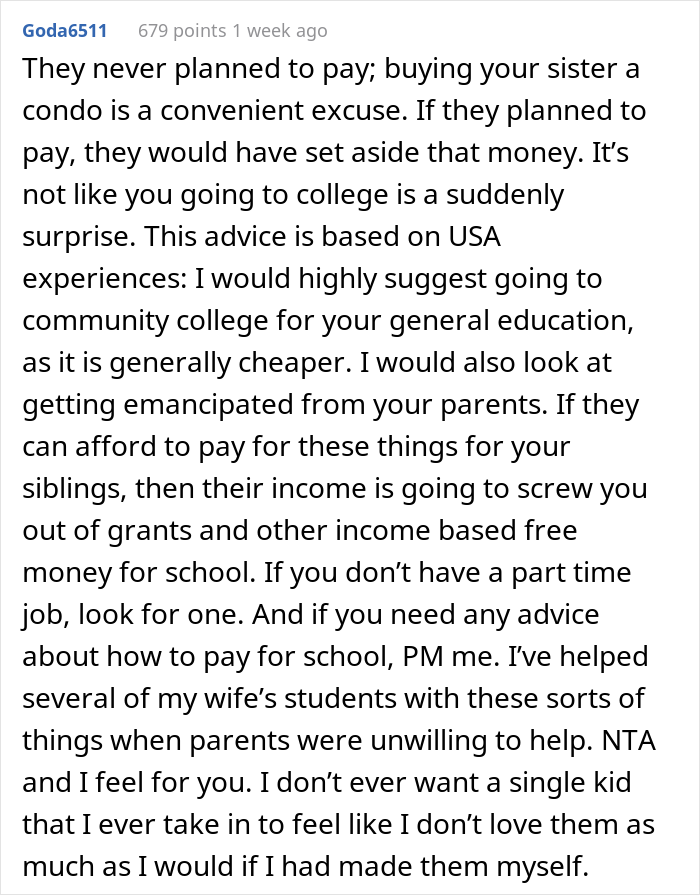 Parents Get Slammed Online For Leaving Adoptive Son With No College Tuition After Spending Everything On Biological Kids Parents Get Slammed Online For Leaving Adoptive Son With No College Tuition After Spending Everything On Biological Kids