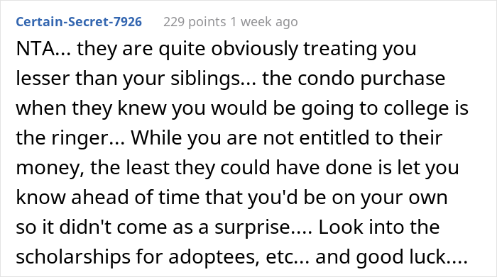 Parents Get Slammed Online For Leaving Adoptive Son With No College Tuition After Spending Everything On Biological Kids Parents Get Slammed Online For Leaving Adoptive Son With No College Tuition After Spending Everything On Biological Kids