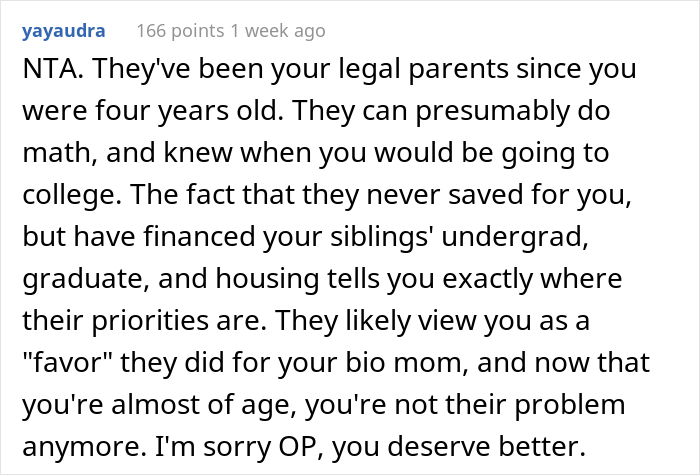 Parents Get Slammed Online For Leaving Adoptive Son With No College Tuition After Spending Everything On Biological Kids Parents Get Slammed Online For Leaving Adoptive Son With No College Tuition After Spending Everything On Biological Kids