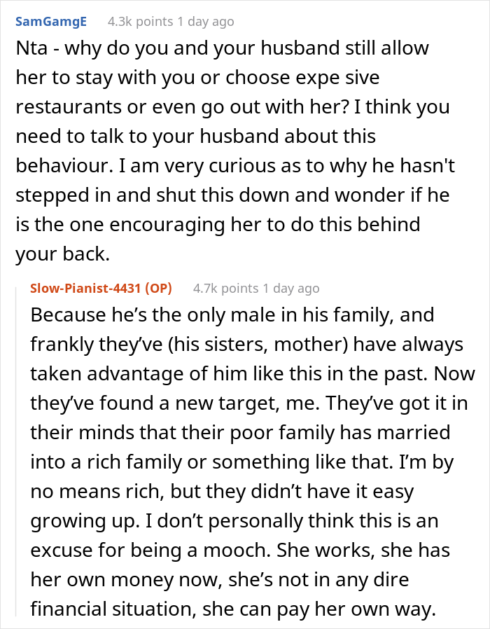 Woman’s SIL “Forgets” Her Wallet All The Time When They Go To Restaurants, So She Took It For Her Woman’s SIL “Forgets” Her Wallet All The Time When They Go To Restaurants, So She Took It For Her