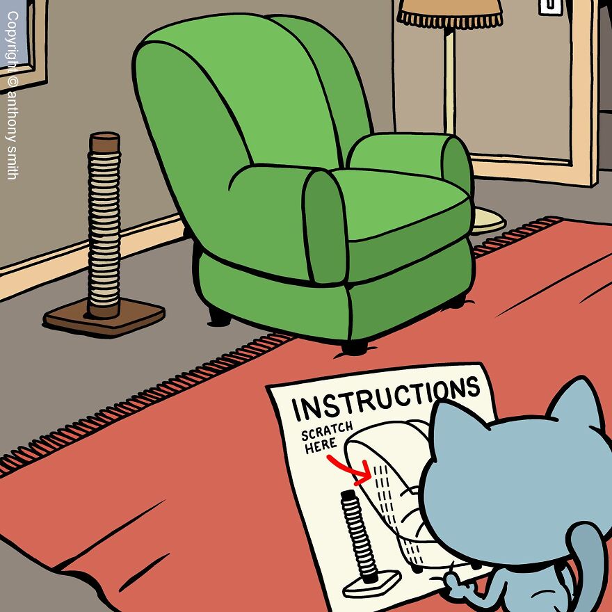 These One-Panel Cat Comics By Anthony Smith Purrfectly Capture What Having A Cat Is Like (40 Pics) These One-Panel Cat Comics By Anthony Smith Purrfectly Capture What Having A Cat Is Like (40 Pics)