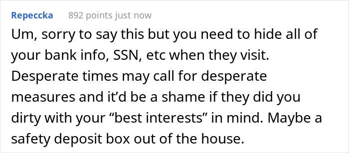 Daughter Is Upset Her Parents Only Listen To Her When They Need Money, So She Doesn&#8217;t Give Them Any Despite Them Being Homeless
