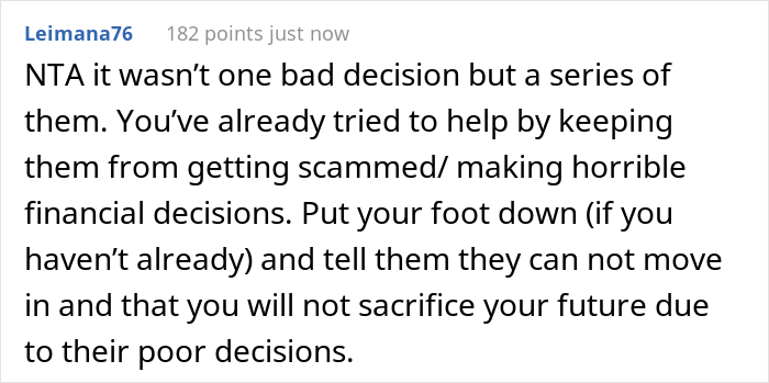 Daughter Is Upset Her Parents Only Listen To Her When They Need Money, So She Doesn&#8217;t Give Them Any Despite Them Being Homeless