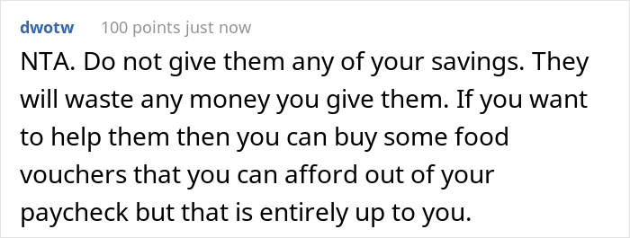 Daughter Is Upset Her Parents Only Listen To Her When They Need Money, So She Doesn&#8217;t Give Them Any Despite Them Being Homeless