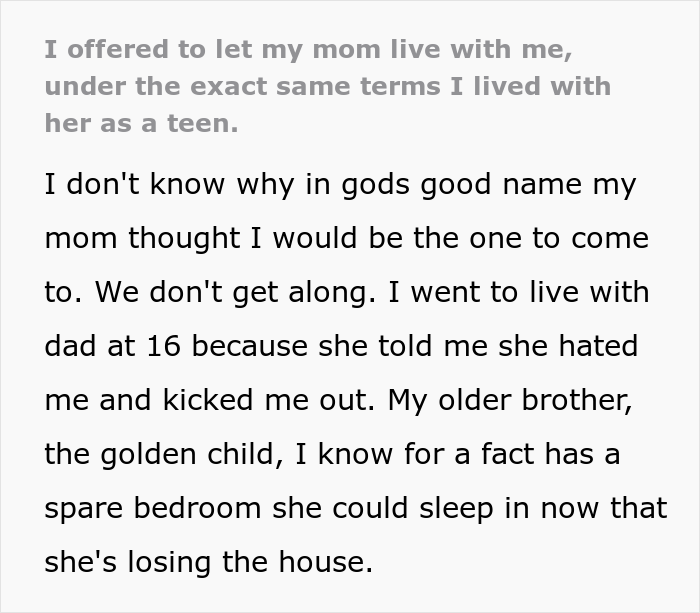 “I Offered To Let My Mom Live With Me Under The Exact Same Terms I Lived With Her As A Teen” “I Offered To Let My Mom Live With Me Under The Exact Same Terms I Lived With Her As A Teen”