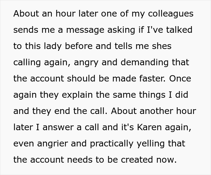 ‘Karen’ Threatens To Call The Help Desk Every Hour Until Her Account Is Activated, Ends Up Paying For Every Call ‘Karen’ Threatens To Call The Help Desk Every Hour Until Her Account Is Activated, Ends Up Paying For Every Call