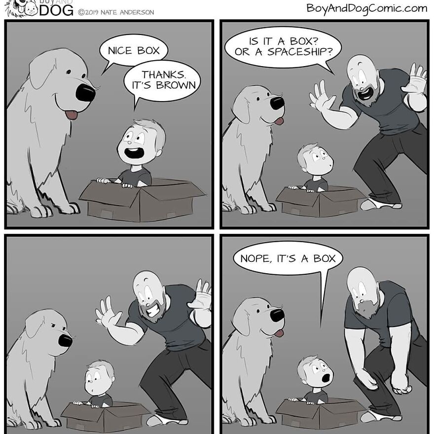 Dad Illustrates How His Baby Son And Their Dog Experience Friendship (30 New Comics) Dad Illustrates How His Baby Son And Their Dog Experience Friendship (30 New Comics)