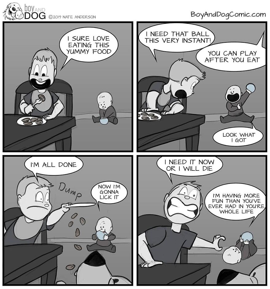 Dad Illustrates How His Baby Son And Their Dog Experience Friendship (30 New Comics) Dad Illustrates How His Baby Son And Their Dog Experience Friendship (30 New Comics)