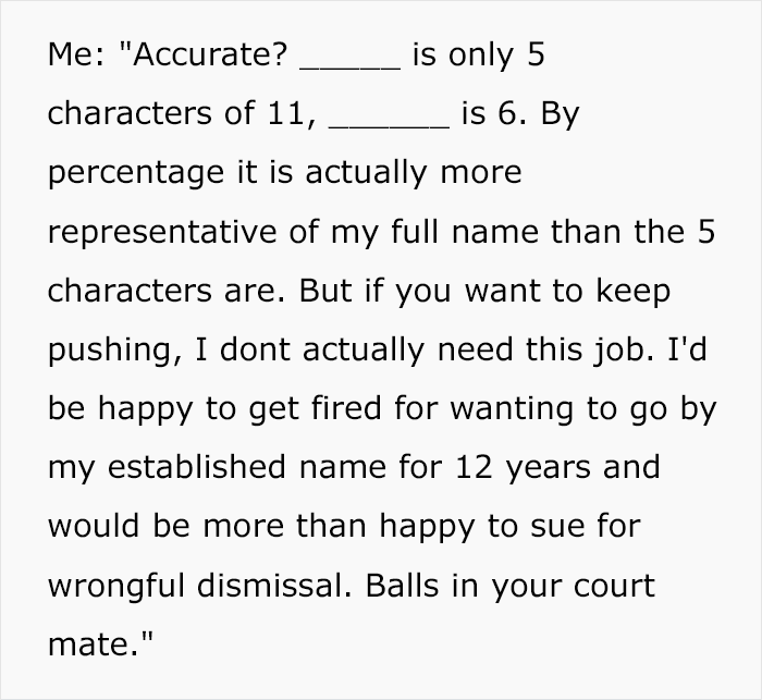 Boss Thinks Employee’s Name Tag Isn’t His Real Name, Tries To Punish Him For It Boss Thinks Employee’s Name Tag Isn’t His Real Name, Tries To Punish Him For It