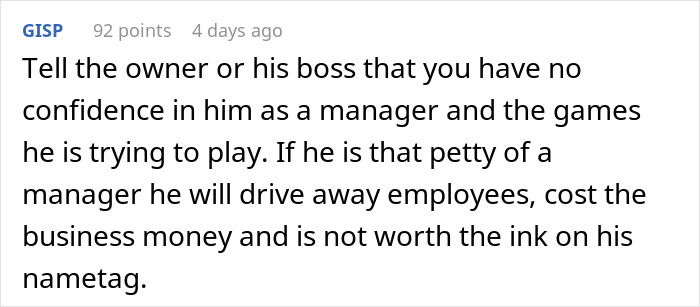 Boss Thinks Employee’s Name Tag Isn’t His Real Name, Tries To Punish Him For It Boss Thinks Employee’s Name Tag Isn’t His Real Name, Tries To Punish Him For It