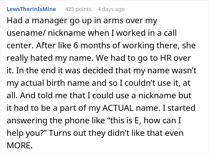 Boss Thinks Employee’s Name Tag Isn’t His Real Name, Tries To Punish Him For It Boss Thinks Employee’s Name Tag Isn’t His Real Name, Tries To Punish Him For It