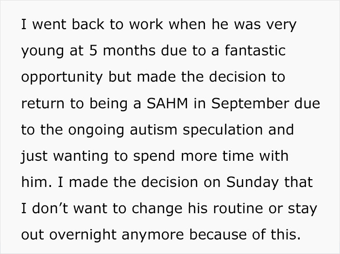 Mom Asks If She’s Being Unreasonable For Thinking About ‘Canceling Christmas’ At Her In-Laws, So As To Not Disrupt Son’s Daily Routine Mom Asks If She’s Being Unreasonable For Thinking About ‘Canceling Christmas’ At Her In-Laws, So As To Not Disrupt Son’s Daily Routine