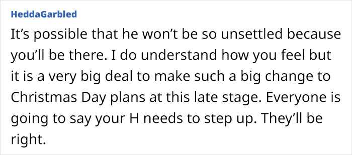 Mom Asks If She’s Being Unreasonable For Thinking About ‘Canceling Christmas’ At Her In-Laws, So As To Not Disrupt Son’s Daily Routine Mom Asks If She’s Being Unreasonable For Thinking About ‘Canceling Christmas’ At Her In-Laws, So As To Not Disrupt Son’s Daily Routine