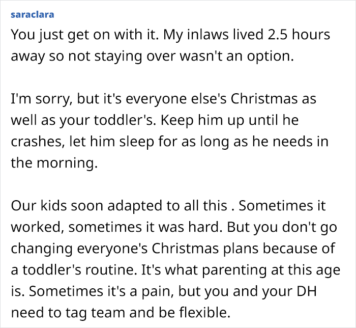 Mom Asks If She’s Being Unreasonable For Thinking About ‘Canceling Christmas’ At Her In-Laws, So As To Not Disrupt Son’s Daily Routine Mom Asks If She’s Being Unreasonable For Thinking About ‘Canceling Christmas’ At Her In-Laws, So As To Not Disrupt Son’s Daily Routine