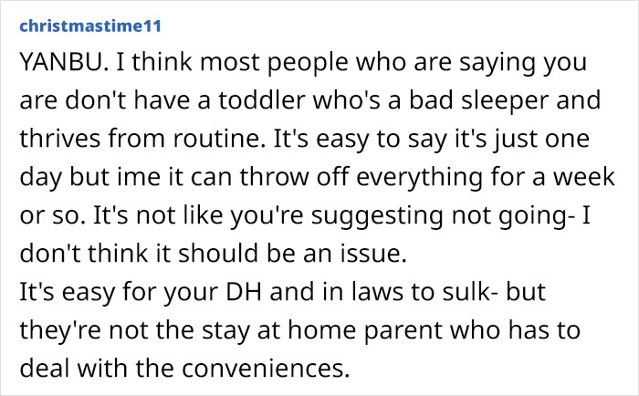Mom Asks If She’s Being Unreasonable For Thinking About ‘Canceling Christmas’ At Her In-Laws, So As To Not Disrupt Son’s Daily Routine Mom Asks If She’s Being Unreasonable For Thinking About ‘Canceling Christmas’ At Her In-Laws, So As To Not Disrupt Son’s Daily Routine
