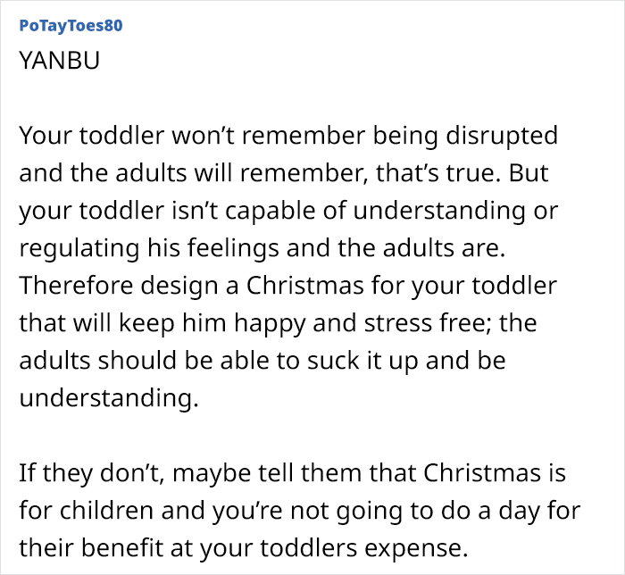 Mom Asks If She’s Being Unreasonable For Thinking About ‘Canceling Christmas’ At Her In-Laws, So As To Not Disrupt Son’s Daily Routine Mom Asks If She’s Being Unreasonable For Thinking About ‘Canceling Christmas’ At Her In-Laws, So As To Not Disrupt Son’s Daily Routine