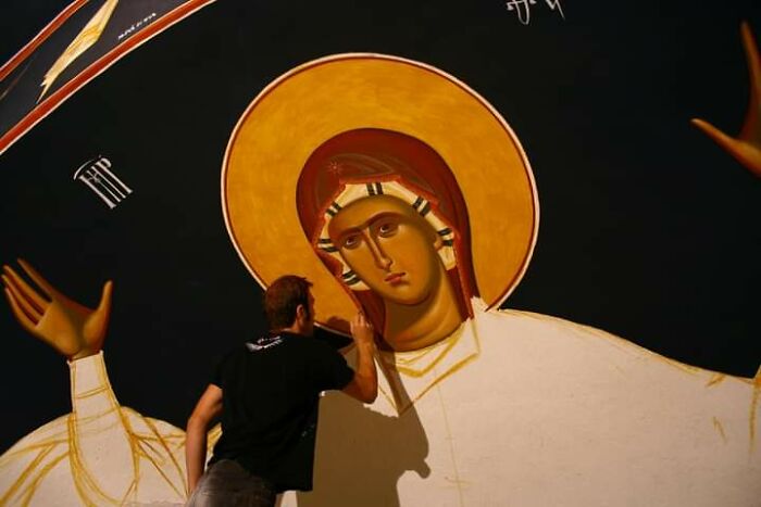 This Artist Paints Amazing Monumental Frescos All By Himself (21 Pics) This Artist Paints Amazing Monumental Frescos All By Himself (21 Pics)