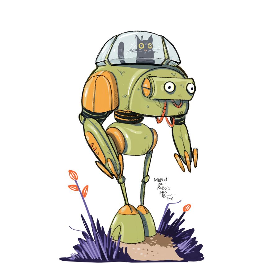I Wanted To Step Out Of My Comfort Zone, So I Took The ‘March Of Robots’ Challenge (31 Drawings) I Wanted To Step Out Of My Comfort Zone, So I Took The ‘March Of Robots’ Challenge (31 Drawings)