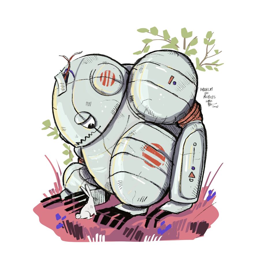 I Wanted To Step Out Of My Comfort Zone, So I Took The ‘March Of Robots’ Challenge (31 Drawings) I Wanted To Step Out Of My Comfort Zone, So I Took The ‘March Of Robots’ Challenge (31 Drawings)