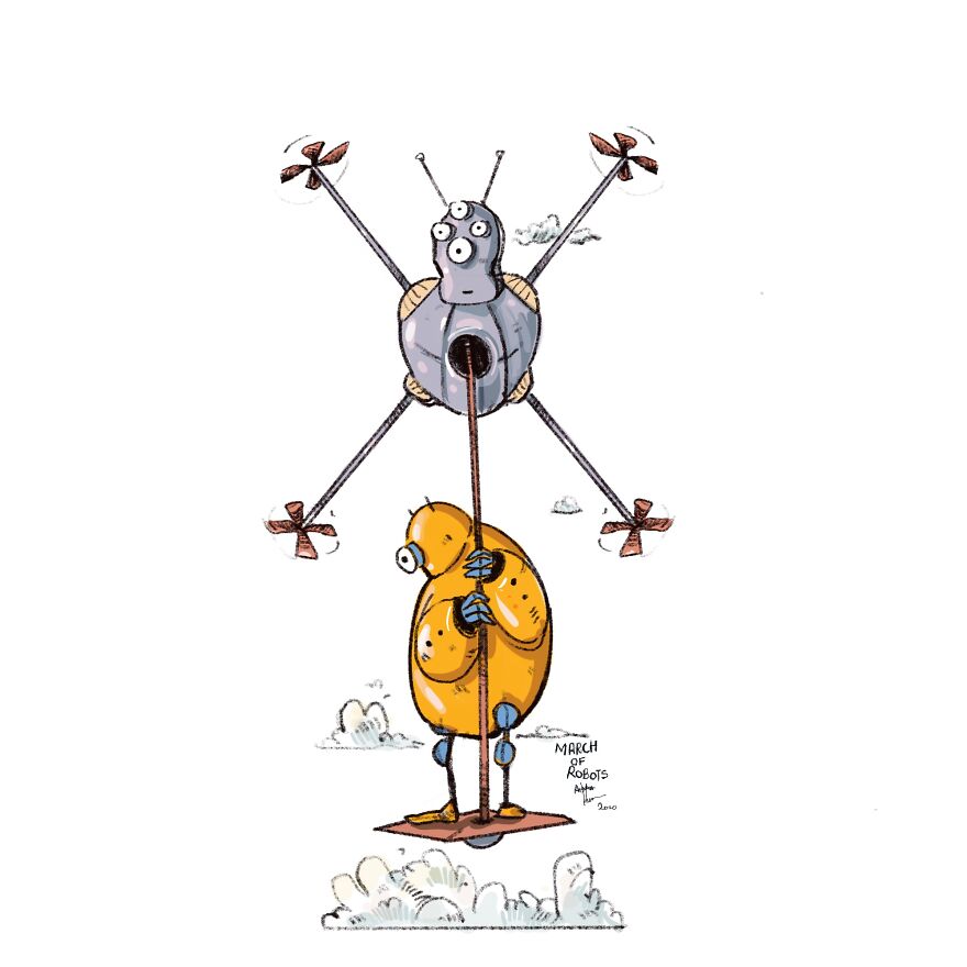 I Wanted To Step Out Of My Comfort Zone, So I Took The ‘March Of Robots’ Challenge (31 Drawings) I Wanted To Step Out Of My Comfort Zone, So I Took The ‘March Of Robots’ Challenge (31 Drawings)