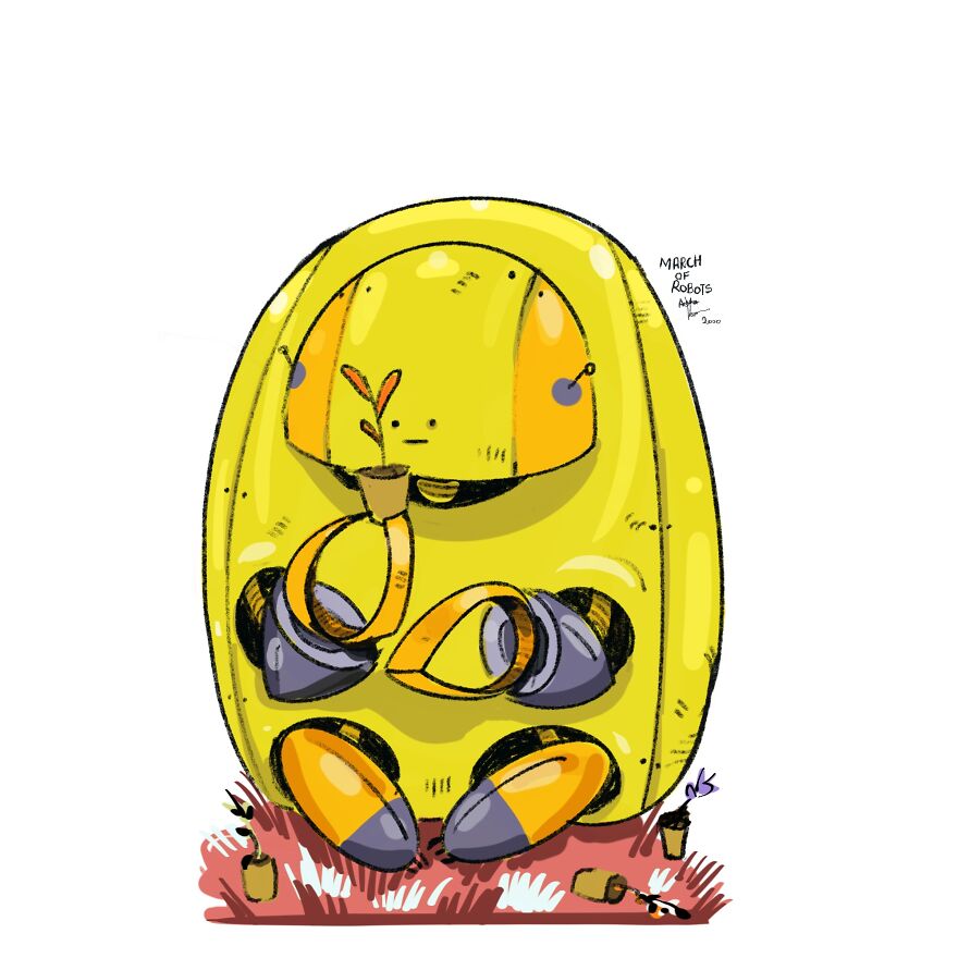 I Wanted To Step Out Of My Comfort Zone, So I Took The ‘March Of Robots’ Challenge (31 Drawings) I Wanted To Step Out Of My Comfort Zone, So I Took The ‘March Of Robots’ Challenge (31 Drawings)