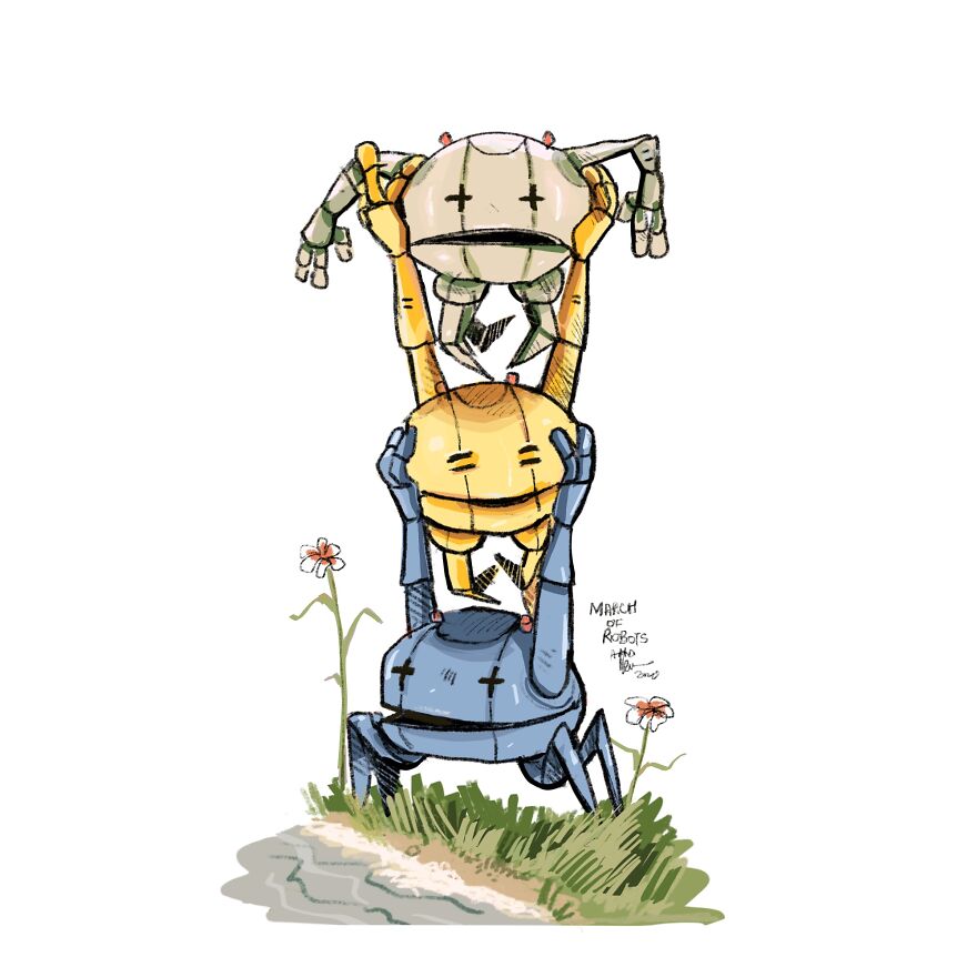 I Wanted To Step Out Of My Comfort Zone, So I Took The ‘March Of Robots’ Challenge (31 Drawings) I Wanted To Step Out Of My Comfort Zone, So I Took The ‘March Of Robots’ Challenge (31 Drawings)