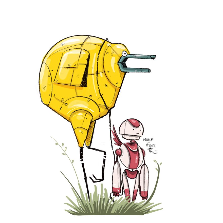 I Wanted To Step Out Of My Comfort Zone, So I Took The ‘March Of Robots’ Challenge (31 Drawings) I Wanted To Step Out Of My Comfort Zone, So I Took The ‘March Of Robots’ Challenge (31 Drawings)