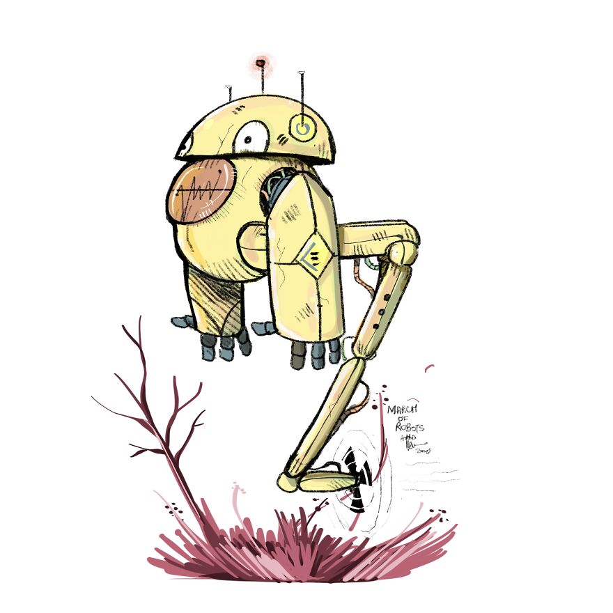 I Wanted To Step Out Of My Comfort Zone, So I Took The ‘March Of Robots’ Challenge (31 Drawings) I Wanted To Step Out Of My Comfort Zone, So I Took The ‘March Of Robots’ Challenge (31 Drawings)