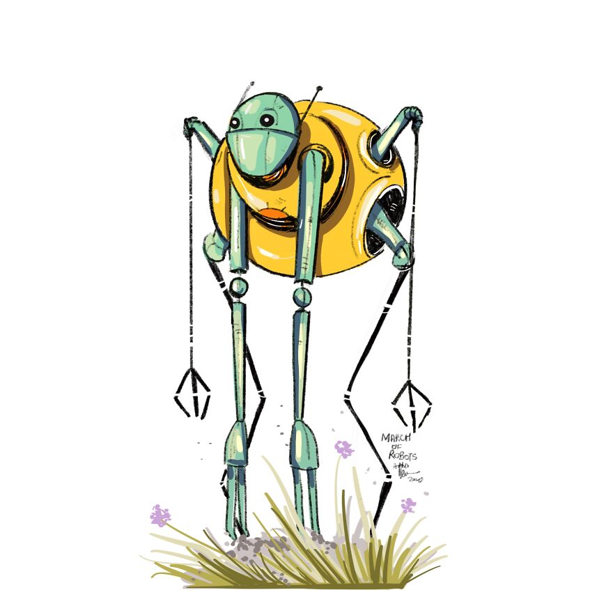 I Wanted To Step Out Of My Comfort Zone, So I Took The ‘March Of Robots’ Challenge (31 Drawings) I Wanted To Step Out Of My Comfort Zone, So I Took The ‘March Of Robots’ Challenge (31 Drawings)