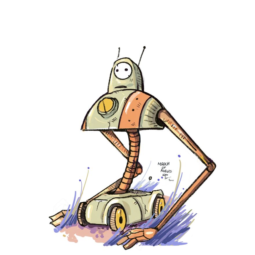 I Wanted To Step Out Of My Comfort Zone, So I Took The ‘March Of Robots’ Challenge (31 Drawings) I Wanted To Step Out Of My Comfort Zone, So I Took The ‘March Of Robots’ Challenge (31 Drawings)