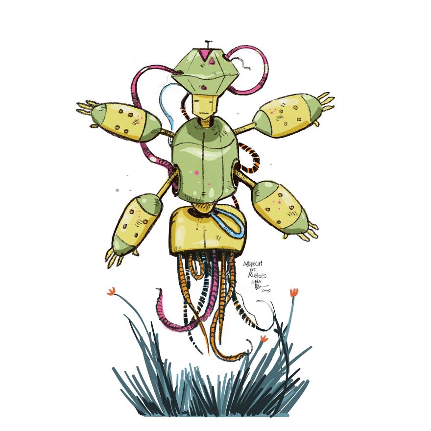 I Wanted To Step Out Of My Comfort Zone, So I Took The ‘March Of Robots’ Challenge (31 Drawings) I Wanted To Step Out Of My Comfort Zone, So I Took The ‘March Of Robots’ Challenge (31 Drawings)