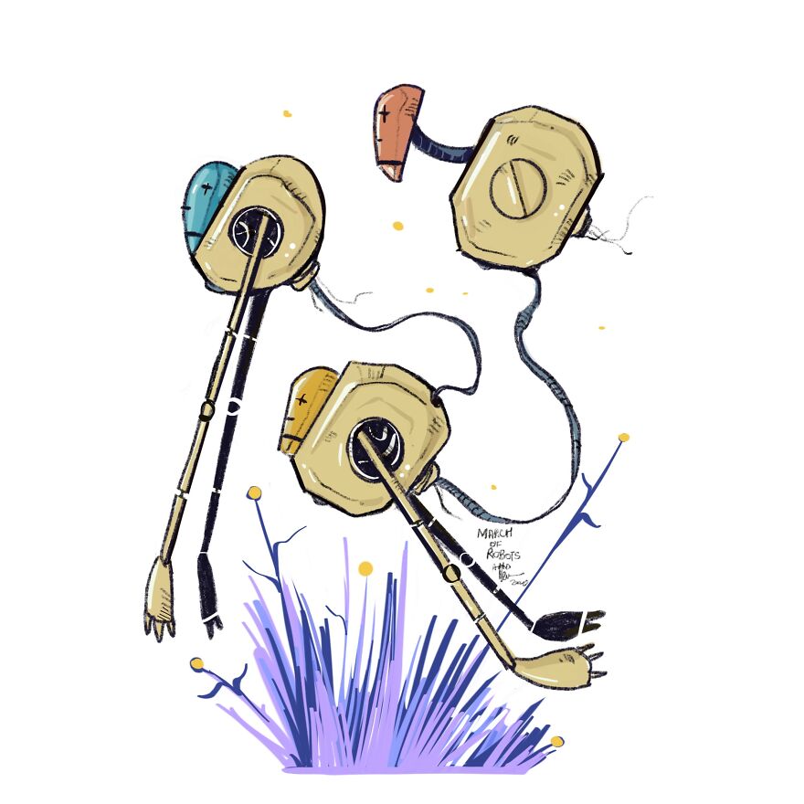 I Wanted To Step Out Of My Comfort Zone, So I Took The ‘March Of Robots’ Challenge (31 Drawings) I Wanted To Step Out Of My Comfort Zone, So I Took The ‘March Of Robots’ Challenge (31 Drawings)