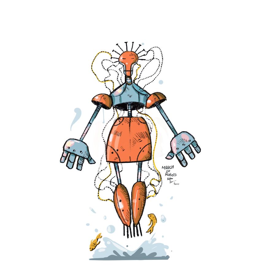 I Wanted To Step Out Of My Comfort Zone, So I Took The ‘March Of Robots’ Challenge (31 Drawings) I Wanted To Step Out Of My Comfort Zone, So I Took The ‘March Of Robots’ Challenge (31 Drawings)