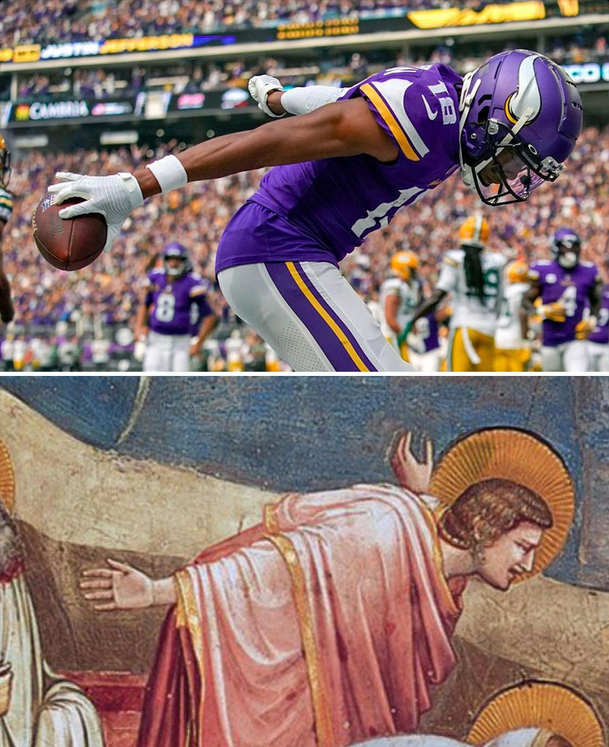 Coincidentally Accurate And Funny Similarities Found Between Art And Sports Moments By This Instagram Account (30 New Pics) Coincidentally Accurate And Funny Similarities Found Between Art And Sports Moments By This Instagram Account (30 New Pics)