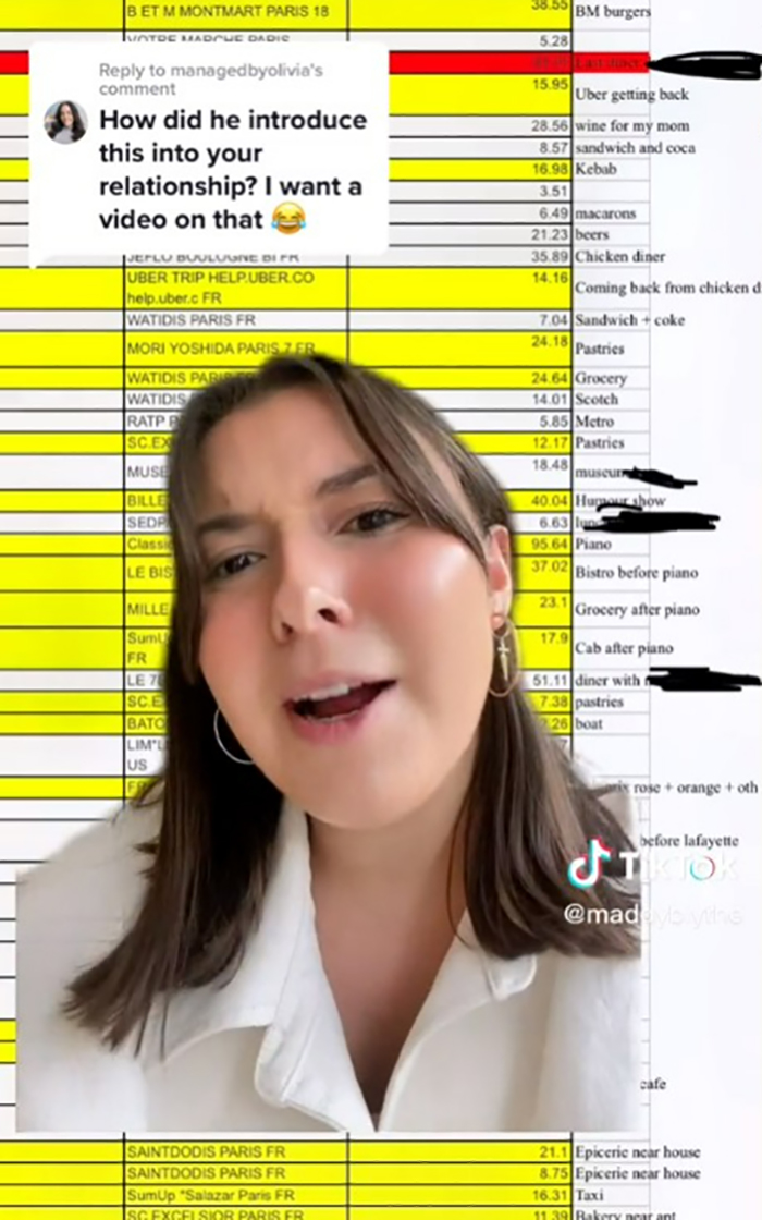 Woman Shows An Insane Excel Spreadsheet Her Ex Used To Keep Track Of Everything She Owed Him, And People Don&#8217;t Hold Back Their Opinions