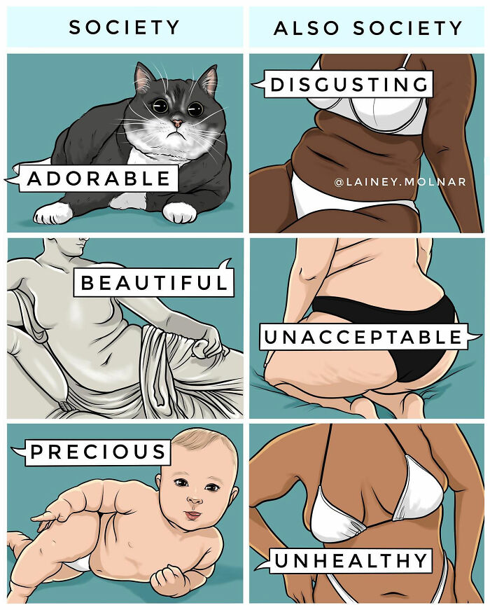 30 Honest And Relatable Comics Exploring Societal Standards By Lainey Molnar (New Pics) 30 Honest And Relatable Comics Exploring Societal Standards By Lainey Molnar (New Pics)