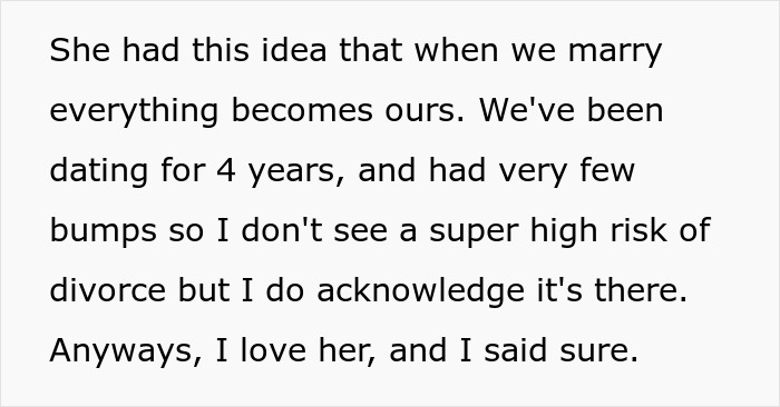 Man Turns To The Internet For Advice After Hypocritical Fiancée Turned Down His Prenup But Demanded He Sign Hers Man Turns To The Internet For Advice After Hypocritical Fiancée Turned Down His Prenup But Demanded He Sign Hers