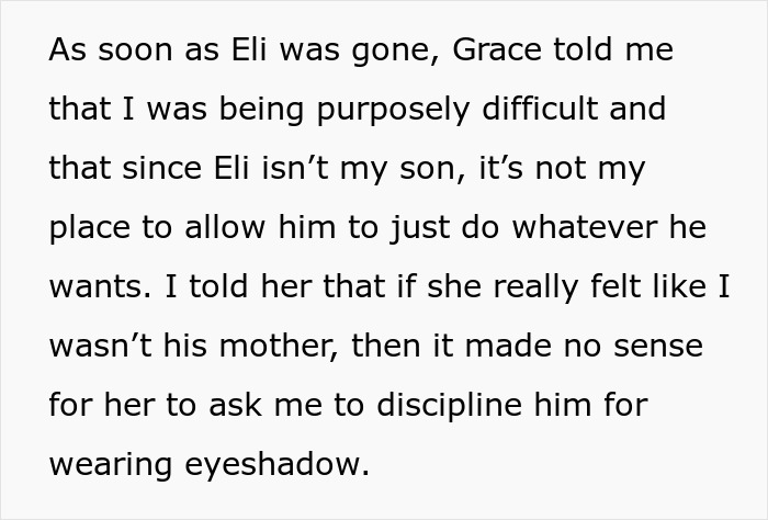 Mom Has The Perfect Response For MIL After She Calls Her Stepson’s Eyeshadow Ridiculous, Drama Ensues Mom Has The Perfect Response For MIL After She Calls Her Stepson’s Eyeshadow Ridiculous, Drama Ensues