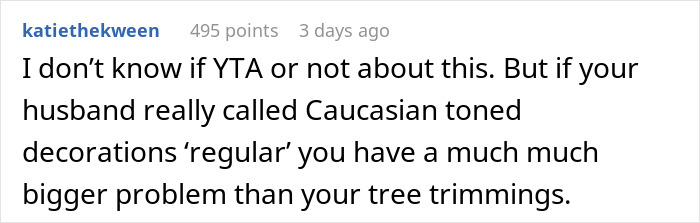 Husband Thinks It’s Unfair Their Christmas Decorations Only Represent Black People, But Wife Refuses To Replace Them Husband Thinks It’s Unfair Their Christmas Decorations Only Represent Black People, But Wife Refuses To Replace Them