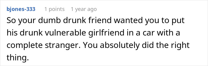 Guy Is Told Off By His Friend For Taking His Drunk Fiancée Home Instead Of Calling An Uber For Her