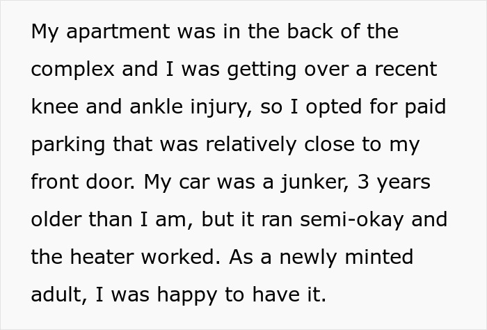 Landlord Refuses To Cancel Tenant’s Unused Parking Space Fee, Tenant Maliciously Complies And Begins To Use It To The Hilt Landlord Refuses To Cancel Tenant’s Unused Parking Space Fee, Tenant Maliciously Complies And Begins To Use It To The Hilt