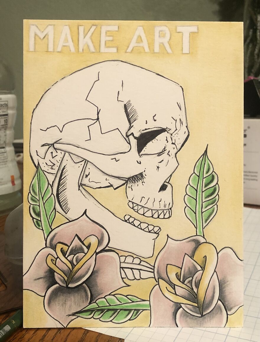 I Like To Draw Skulls, And Here Is My Art Journey (9 Pics) I Like To Draw Skulls, And Here Is My Art Journey (9 Pics)