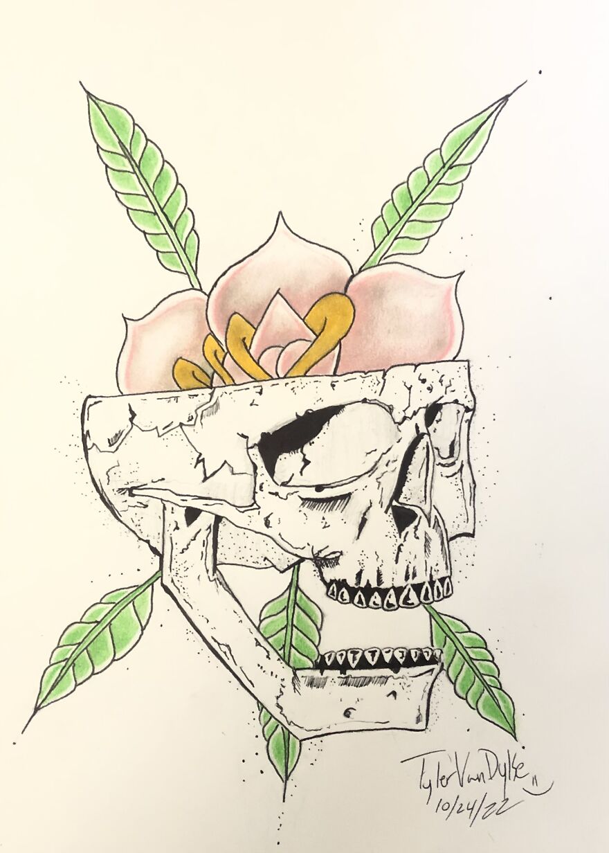 I Like To Draw Skulls, And Here Is My Art Journey (9 Pics) I Like To Draw Skulls, And Here Is My Art Journey (9 Pics)